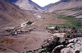 De gompa Pelgyeling bij de grot van Milarepa