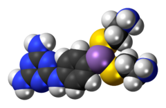 Space-filling model of the melarsomine molecule