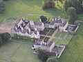 Air view of South facade of Lilford Hall