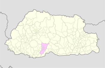 Location of Dunglagang Gewog