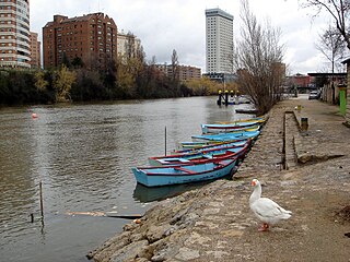 Valladolid - Pisuerga Nehri ve Parque de las Moreras parkı