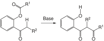 Reaktionsschema Baker-Venkataraman-Umlagerung