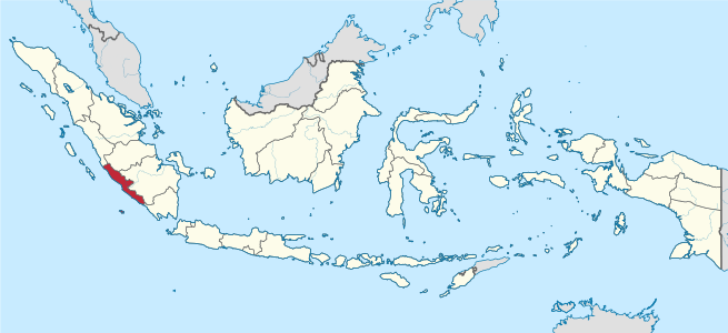 Peta lokasi Provinsi Bengkulu di Indonesia