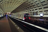 Washington Metro, the second-busiest rapid rail system in the U.S. based on average weekday ridership after the New York City Subway