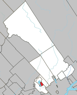 Location within La Jacques-Cartier RCM.