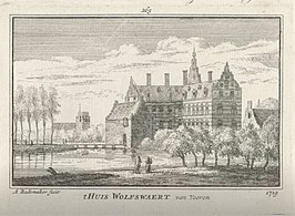 "Gezicht op Huis Wolfswaard", Abraham Rademaker (1727–1733)