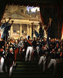 The King Distributing Battalion Standards to the National Guard by Joseph-Désiré Court