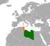 Location map for Libya and Tunisia.