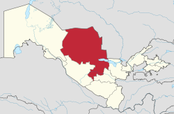 Lage des Viloyat Navoiy in Usbekistan