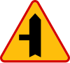 A-6c "intersection with a side road from the left" Drivers on the side road have to yield [3]