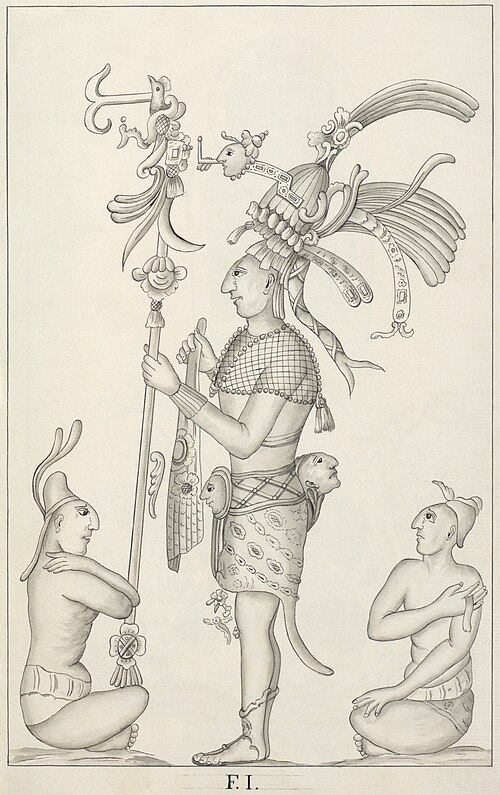 Drawing of a Palenque relief