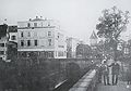 Etwa gleicher Standort 1855. Links das Hotel «Baur en Ville»