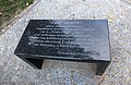 Inscription on a bench.