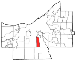 Location of Seven Hills in Cuyahoga County