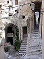 Eski sehirde merdivenli sokaklar