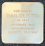 Stolperstein für Emma Goldstein (Verberger Str. 29)