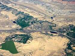 Aerial view of Medicine Bow and surrounding area