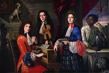 Drei Musiker und ein Mohr am Medicihof, ca. 1685