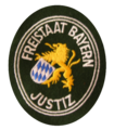 Ärmelabzeichen für die Uniform der Justizvollzugsbeamten in Bayern