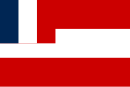 Fransız himayesindeki Tahiti Krallığı bayrağı (1845–1880)