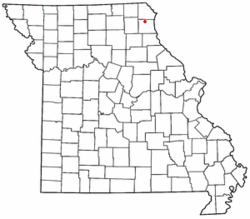 Location of Williamstown in Missouri