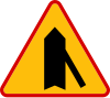 A-6d "entry of the one-way road from the right" Drivers on the side road have to yield [3]