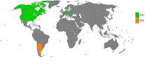 Land hvor Mila (grønt) er mye brukt