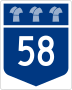 Highway 58 marker