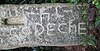 Detail of a memorial stone in Tavistock, Devon, inscribed SABIN{I} FIL{I} MACCODECHET{I} ("Of Sabinus, son of Maccodechetus"), showing sideways I in the words Sabini and fili