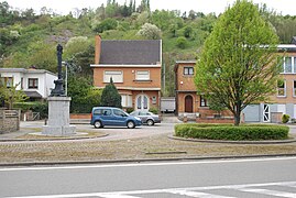 The monument dedicated to Hippolyte Guillery at the eastern entrance of the village.