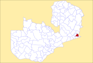 District location in Zambia