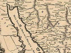 1695 map of the Sharifate of Mecca