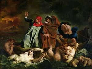 Die Dantebarke (Dante et Virgile aux enfers) (Eugène Delacroix)