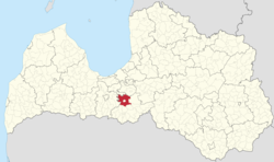 Location of Iecava Parish