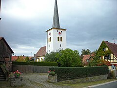 Kirche Hellmitzheim von Osten