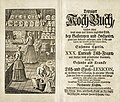 Susanna Eger: Leipziger Koch-Buch, Jacob Schuster, Leipzig 1745 (Titelblatt und Frontispiz)