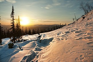 Sonnenuntergang im Kusnezker Alatau