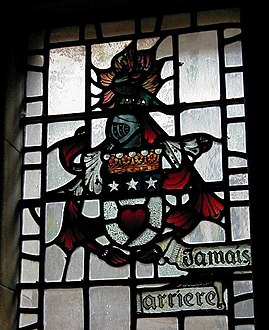 One of windows featuring Coats of Arms at Ardkinglas