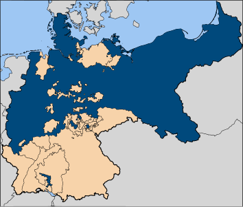 Kingdom of Prussia within the German Empire in 1876