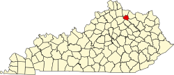 Karte von Robertson County innerhalb von Kentucky
