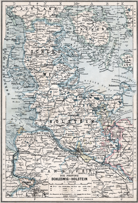Karte der Provinz Schleswig-Holstein