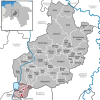 Lage der Gemeinde Quernheim im Landkreis Diepholz