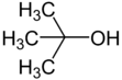 Structuurformule van 2-methyl-2-propanol