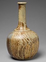 Stoneware vase with ash glaze, 1890–94