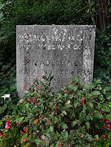 Zoltán Kemény-Szemere (1907–1965) Bildhauer, Maler, Architekt. Madeleine Kemény-Szemere (1906–1993) Malerin, Zeichnerin. Grab, Friedhof Enzenbühl, Zürich