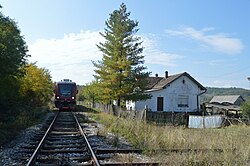 Srbija Voz passenger train passing near Merdare