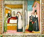 Part of a series "The Life of St. Frances of Rome" by Antoniazzo Romano (1468)