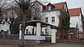 Gasthof Baumwiese mit Saalanbau, Holzlaubenbau und Terrasse sowie Einfriedung