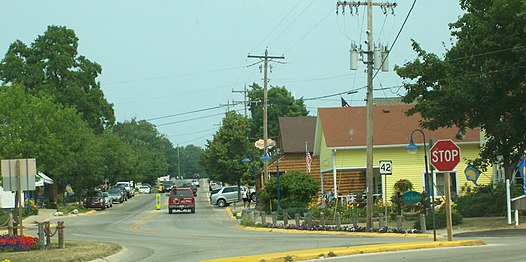 Downtown Egg Harbor on Wisconsin Highway 42