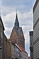 Kreuzdach eines Kirchturmhelms mit Dachreiter (Marktkirche Hannover)